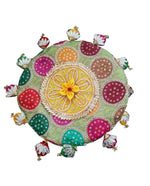 Load image into Gallery viewer, Beautiful placements / coasters 9 inch diameter, 2 FOR $40 Red, Pink, Green and Yellow C