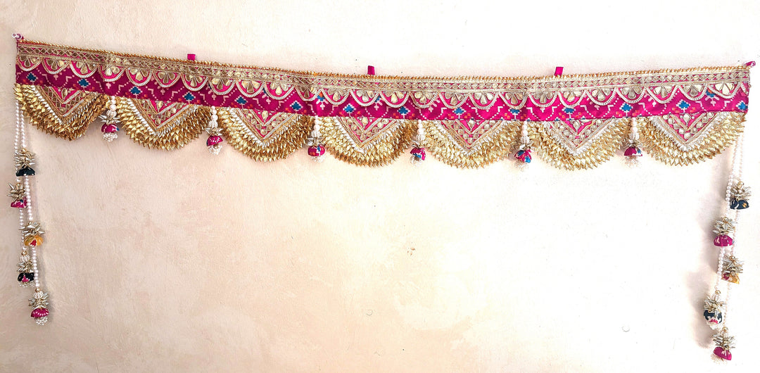 Beautiful Handmade toran decorative doorway hanging (Pink), 41 inches,  C