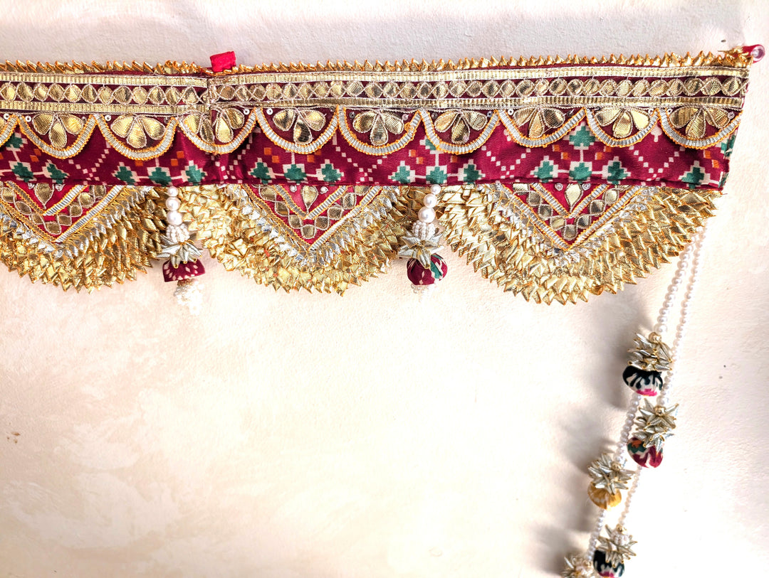 Beautiful Handmade toran decorative doorway hanging (Red ), 41 inches,  C