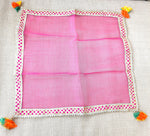 Load image into Gallery viewer, Organza squaresthal cover chowki cover or however you want to use with beautiful work. 18inches X 18 inches,   C
