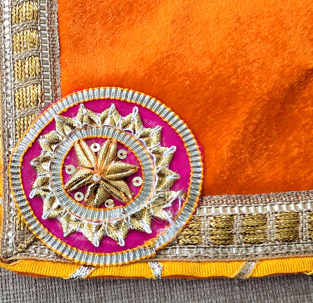 Beautiful Velvet Orange color center mat size 11.5 inches X 8.5 inches,   C